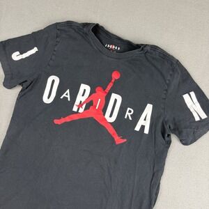Nike Air Jordan Air Stretch‎ SS Crew Spell Out Mens L Black T-shirt DV1445-010